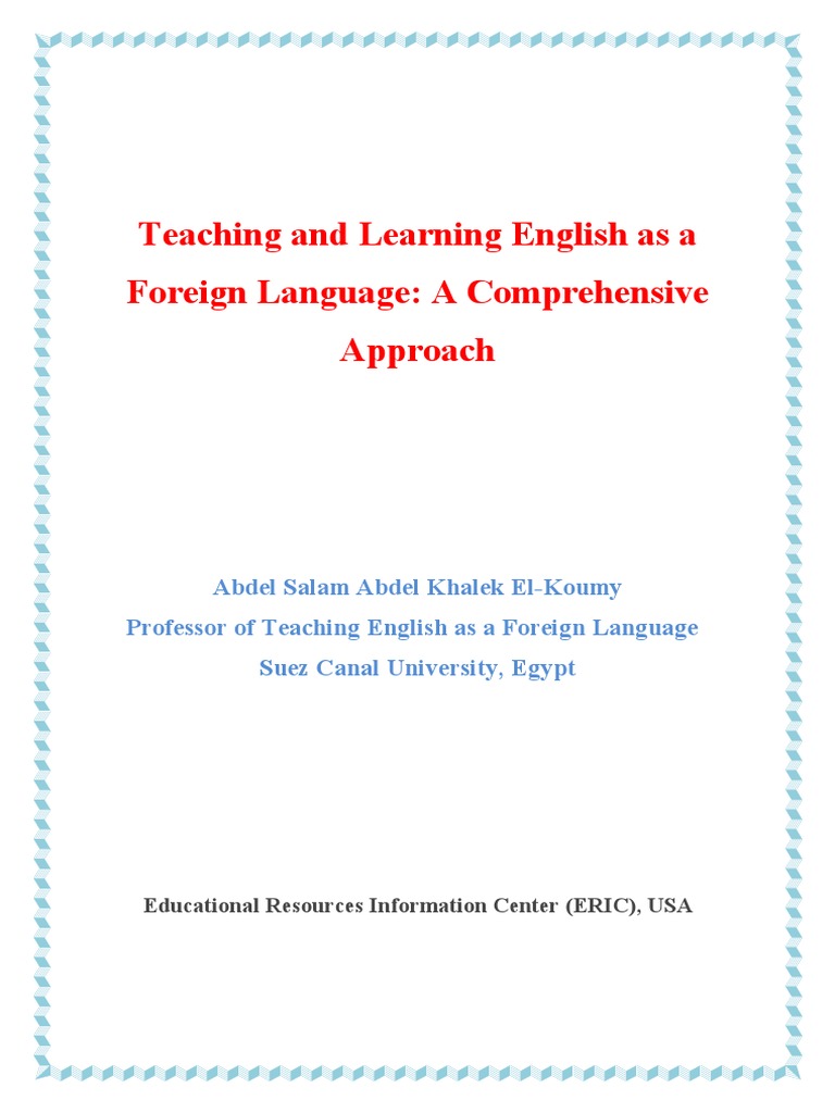 Teaching and Learning English As A Forei PDF | PDF | Reading ...