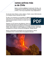 Los 7 Volcanes Activos Más Peligrosos de Chile