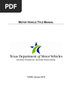 TxDMV Motor Vehicle Title Manual