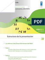 Presentación Informe Mundial Sobre Desarrollo Humano 2015 - PNUD El Salvador PDF
