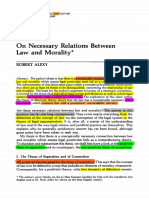 Alexy - On Necessary Relations Between Law and Morality (1989)