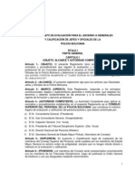 Reglamento de Evaluación Generales, Jefes y Oficiales Policía Boliviana