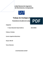 JFET, MOFET Analogica Trabajo