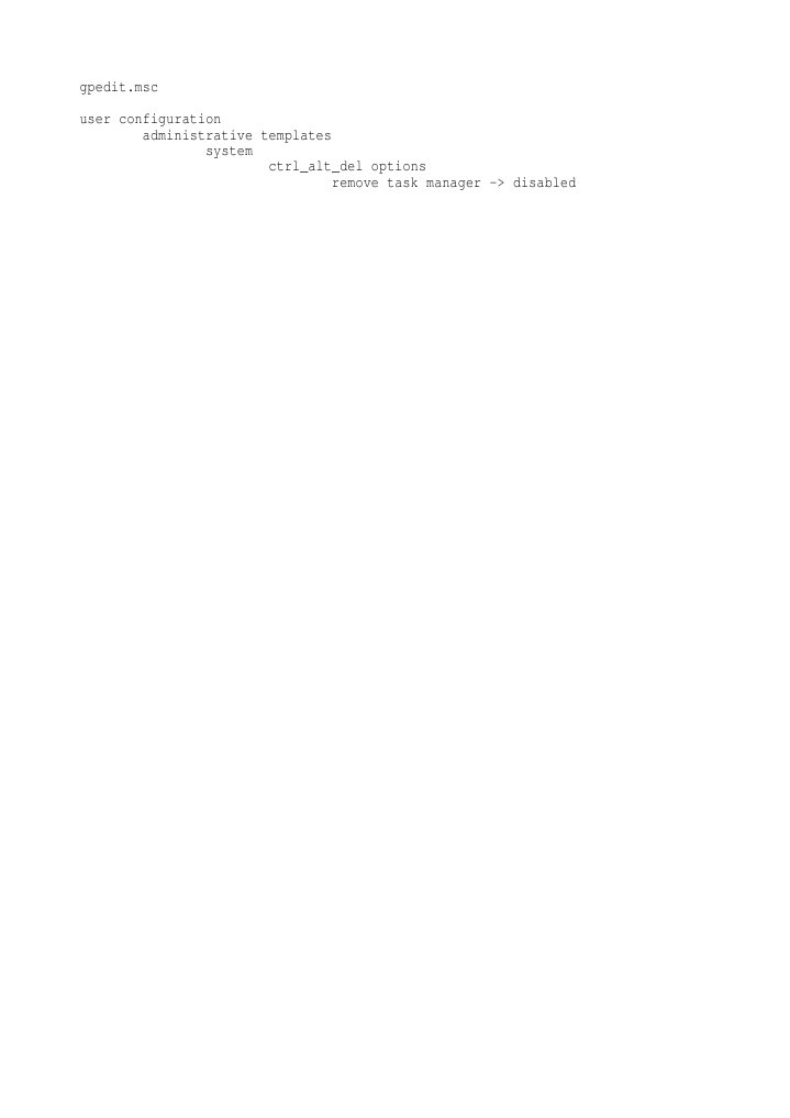 Habilitar Task Manager | PDF