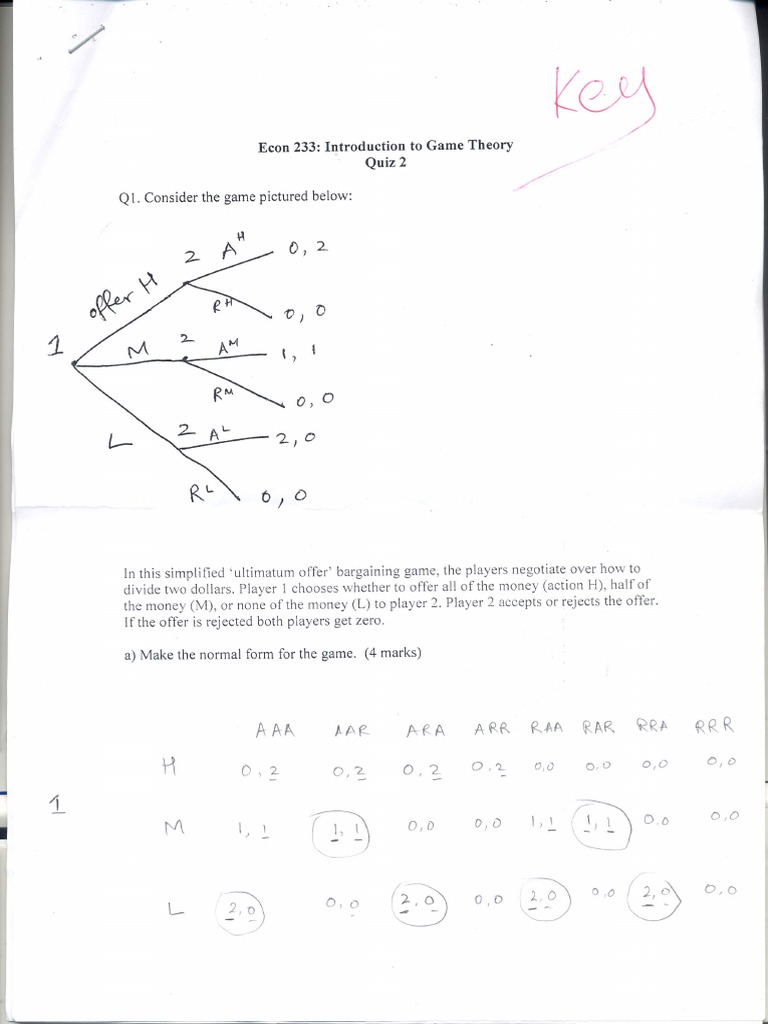 Quiz 2 Key PDF | PDF