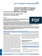 Phenolic and Carotenoid Profiles of Papaya Fruit (Carica Papaya L.) and Their Contents Under Low Temperature Storage