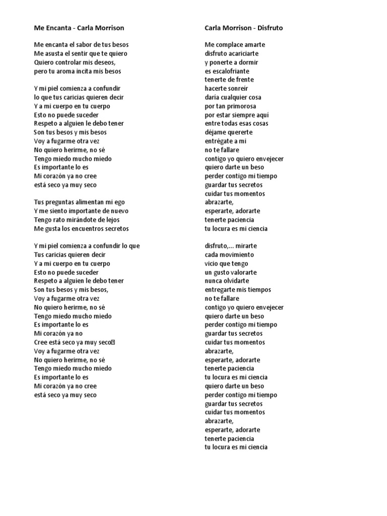 Letra De Carla Morrison Ocio Entretenimiento General letra de carla morrison ocio