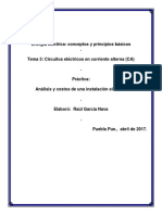 Práctica - Analisis y Costos de Una Instalación Eléctrica - Raúl García Nava