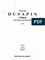 Dusapin, Pascal - I Pesci (Flauta) Sheet Music Flute PDF