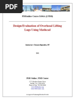 Design/Evaluation of Overhead Lifting Lugs Using Mathcad: Pdhonline Course S106A (2 PDH)