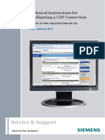 Service & Support: Technical Instructions For Configuring A UDP Connection