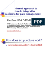 Evidence-Based Approach To Acupuncture in Integrative Medicine For Pain Management