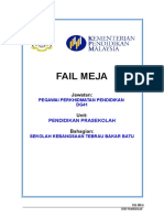 FAIL MEJA GURU PRASEKOLAH (Terbaru) Edit Ikut Susunan