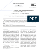 Collisional Solid's Pressure Impact On Numerical Results From A Traditional Two-Fluid Model