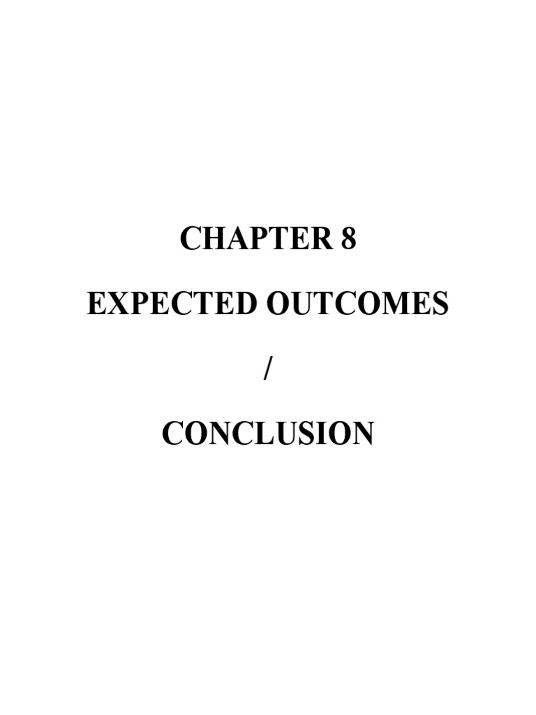 Expected Outcomes / Conclusion | PDF