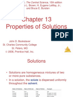 Properties of Solutions: Theodore L. Brown H. Eugene Lemay, Jr. and Bruce E. Bursten