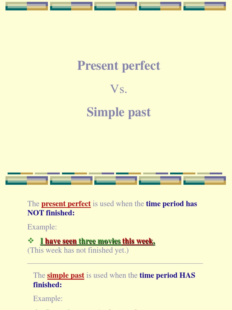 Present Perfect vs Simple Past Explained | PDF | Language Mechanics ...