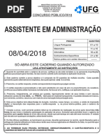 Prova Assistente_administracao UFG 2018