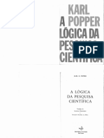 Livro Karl Popper - A Logica Da Pesquisa Cientifica