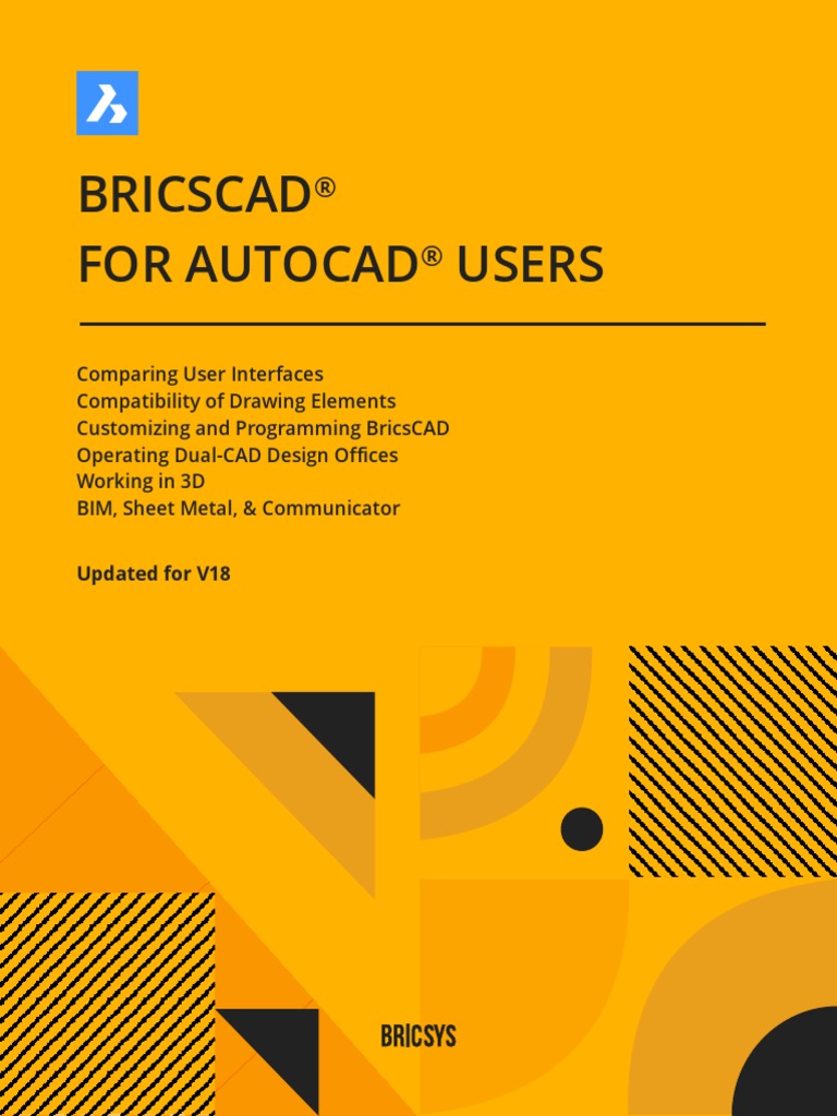 Bricscad V18 For Autocad Users Auto Cad 3 D Computer Graphics