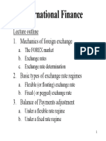 International Finance: Lecture Outline 1. Mechanics of Foreign Exchange