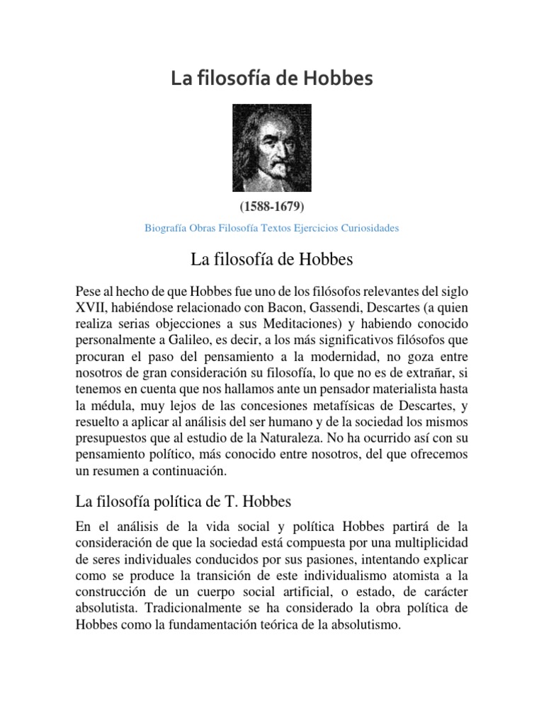 Hobbes Resumen Leviatán (libro) Estatuto