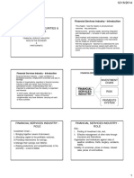 Introduction To Securities & Investments: Financial Services Industry - Introduction