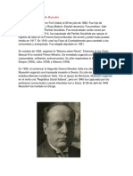 Biografía Mussolini dictador fascista italiano