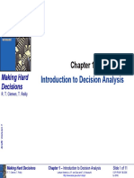 Introduction To Decision Analysis: Making Hard Decisions