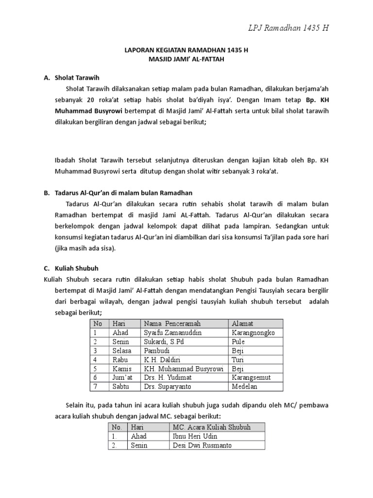 42++ Laporan kegiatan ramadhan pdf info