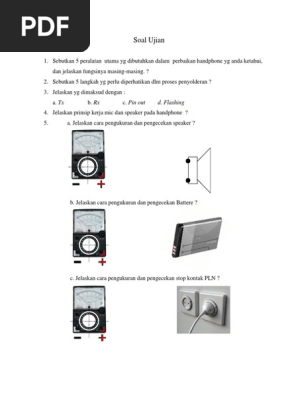Soal Ujian Perbaikan Hp