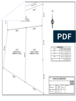 AREA 640.25 m2 PERIMETRO 125.44 M. Lote 3: Plano de Subdivision