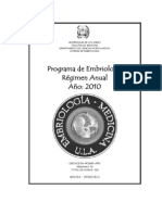 Embriologia: Programacion Anuela 1er Año de Medicina. Universidad de los Andes