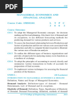 Managerial Economics and Financial Analysis