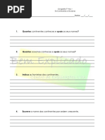A.4.1 Ficha de Trabalho Continentes e Oceanos 2