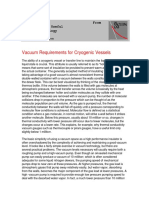 Vacuum Requirements For Cryogenic Vessels: A Journal of From Practical and Useful Vacuum Technology