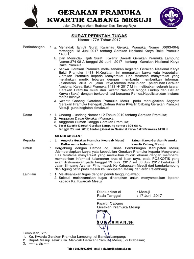 Tugas Anggota Pramuka di Poskotis 1438 H | PDF