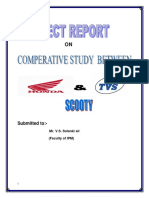 56600140 Report on Comparative Study Between Hero Honda Amp TVS