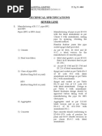 Technical Specifications Sewer Line: I. Manufacturing of R.C.C. Pipe NP2