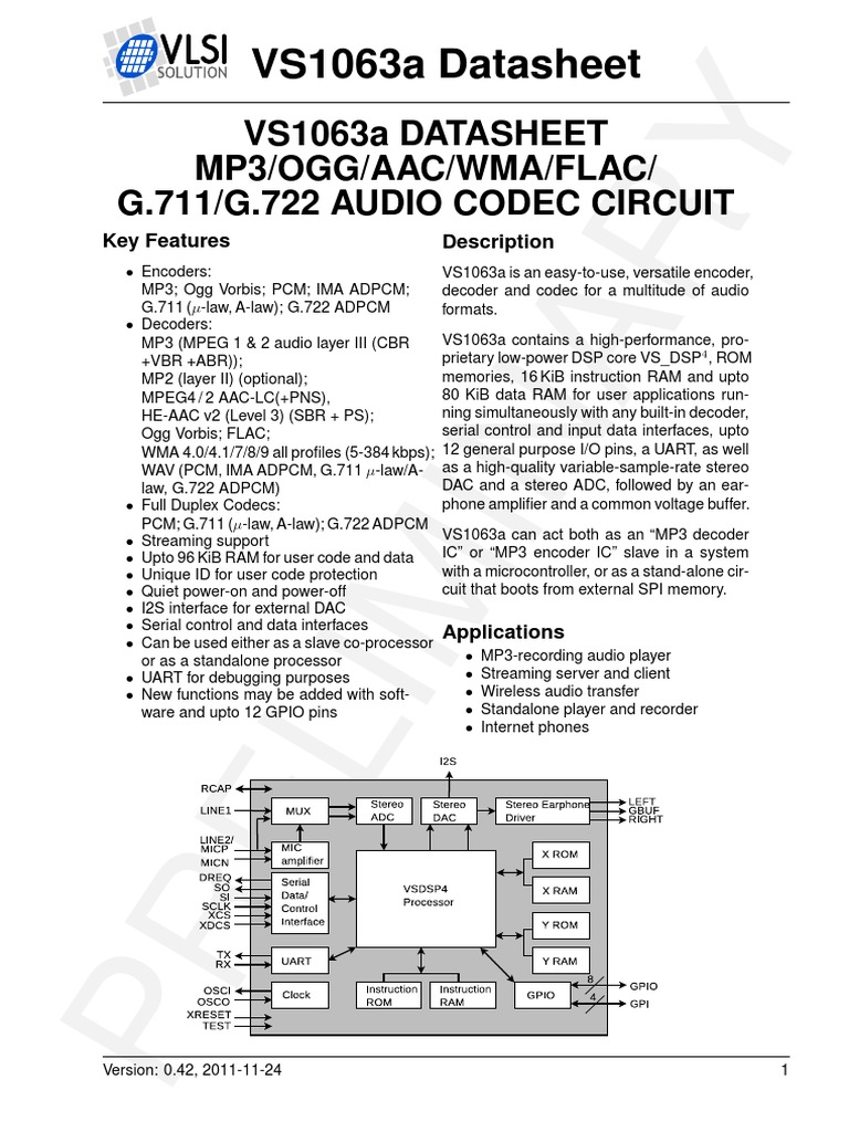 MP3 Trigger Onboard Chip Datasheet | PDF | Codec | Mp3