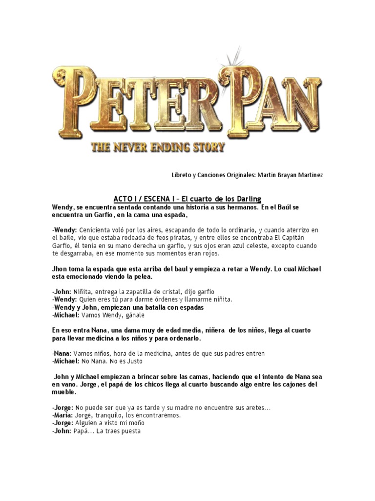 Musical Completo Peter Pan Peter Pan Neverland musical completo peter pan peter pan