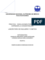 Determinación de la concentración de disoluciones acuosas mediante diferentes unidades (mol/L, mol/kg, g/L