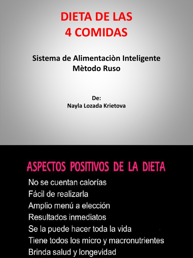 Dieta De Las 4 Comidas Nayla Pdf