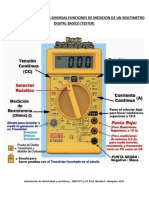 Imagen Explicativa de Las Diversas Funciones de Medicion de Un Multimetro Digital Basico