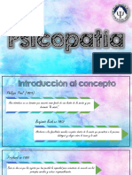 Concepto y Antecedentes Psicopatias