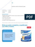 Nutricion (Adulta e Infantil) - Dietas Estandar Orales - Con Fibra - EnSURE POLVO