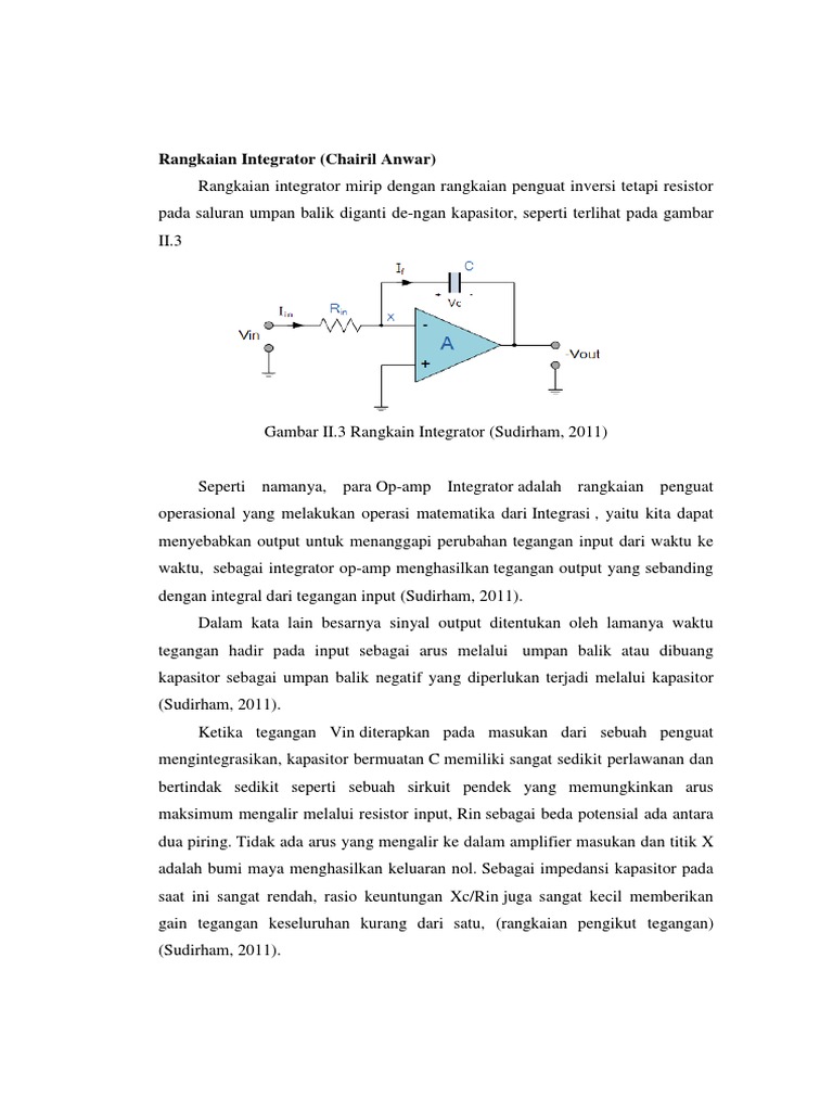 Rangkaian Integrator