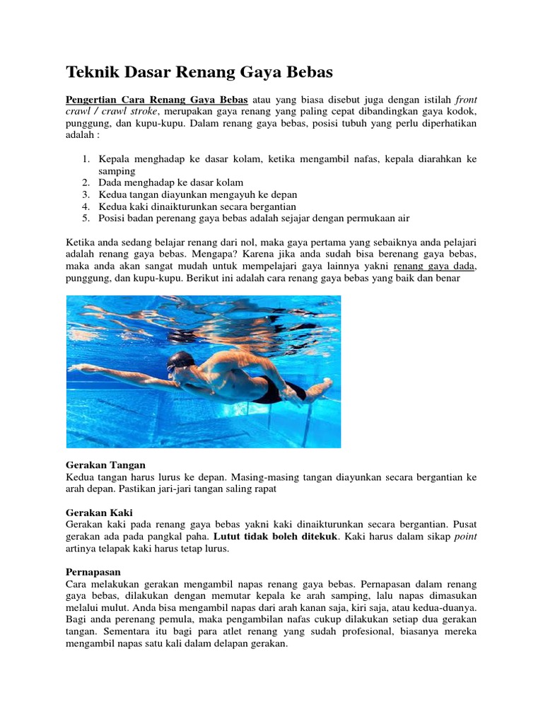 Renang Gaya Bebas Docx