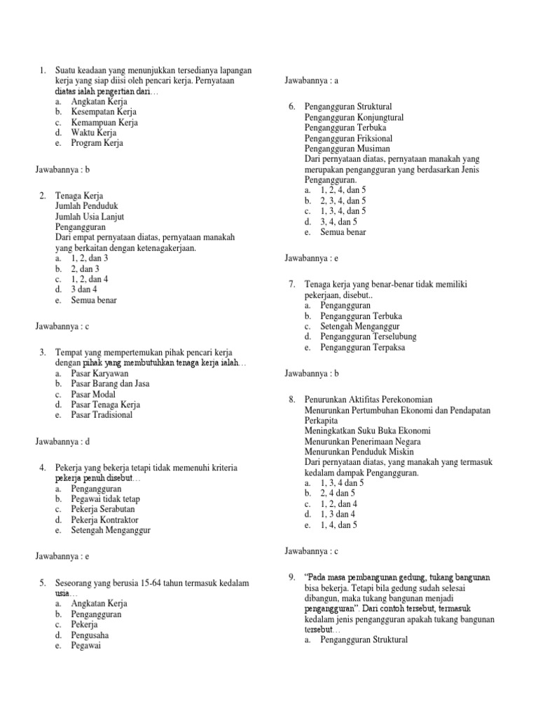 Soal Latihan Kelas Xi Semester 1 Docx