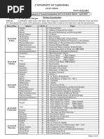 Date Sheet of Part I1